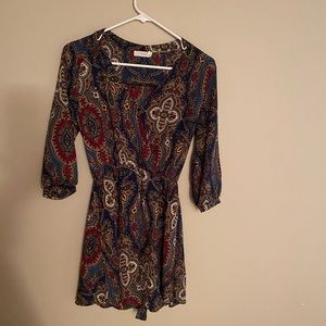 Lush Printed Wrap Dress